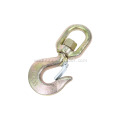 zinc plated forged steel swivel grab hook with slip latch